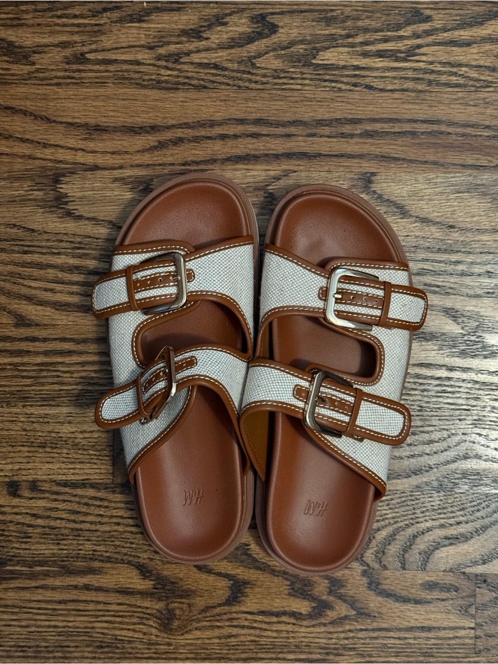 Women’s H&M Sandals in Brown and Cream